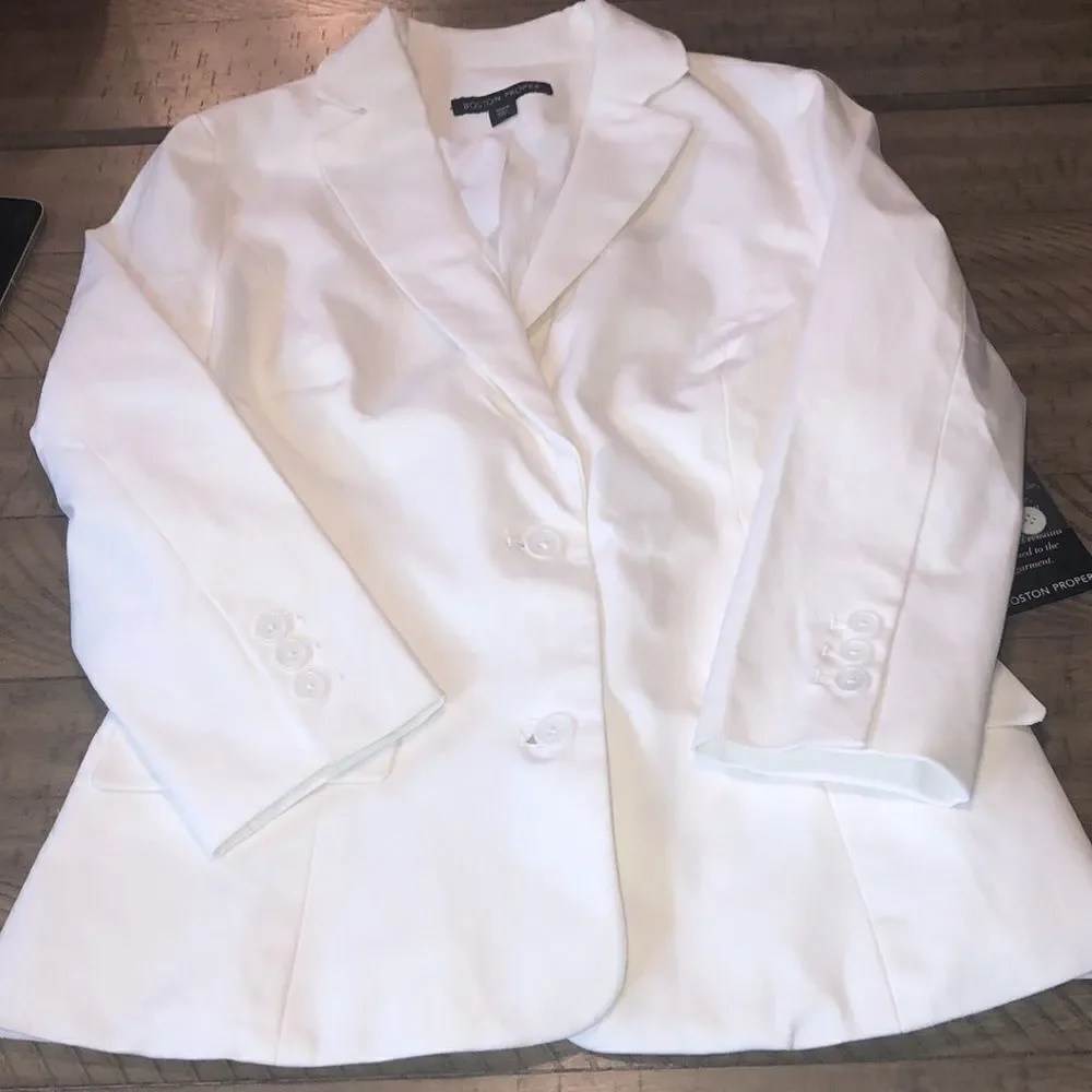 BP Crisp look 👀 Stretch spandex cotton jacket Pockets Bright White Xtra buttons